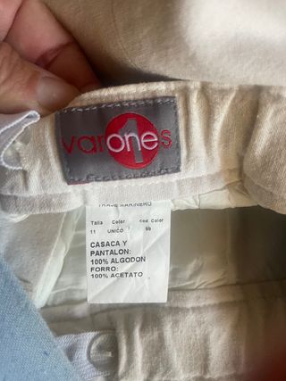 Traje comunión niño Algodón talla 11