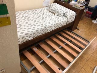 Cama nido,mueble y estantes pino macizo