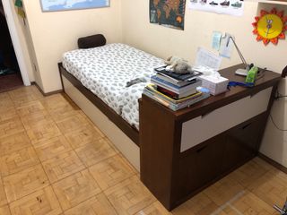 Cama nido,mueble y estantes pino macizo