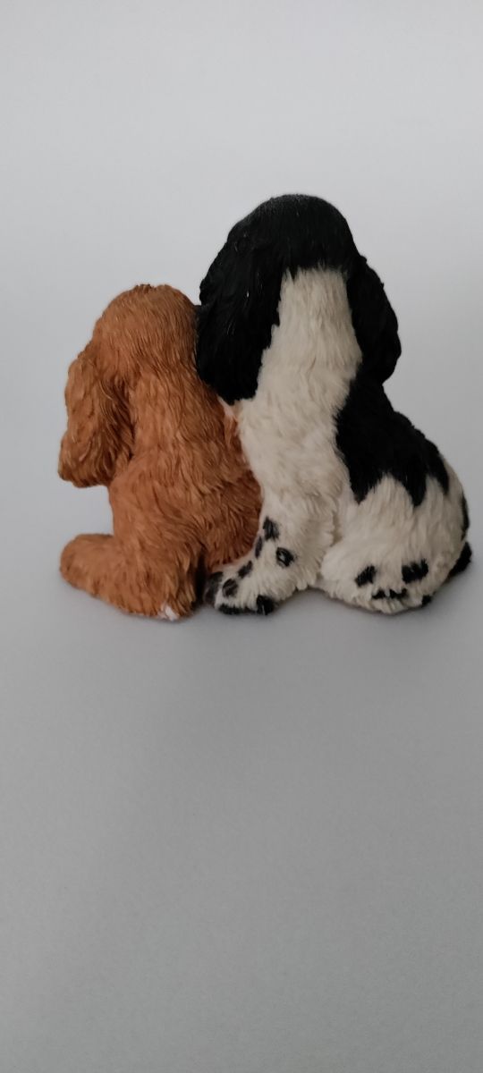 figura pareja de perro cocker