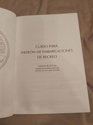 CURSO PARA PATRON DE EMBARCACION DE RECREO