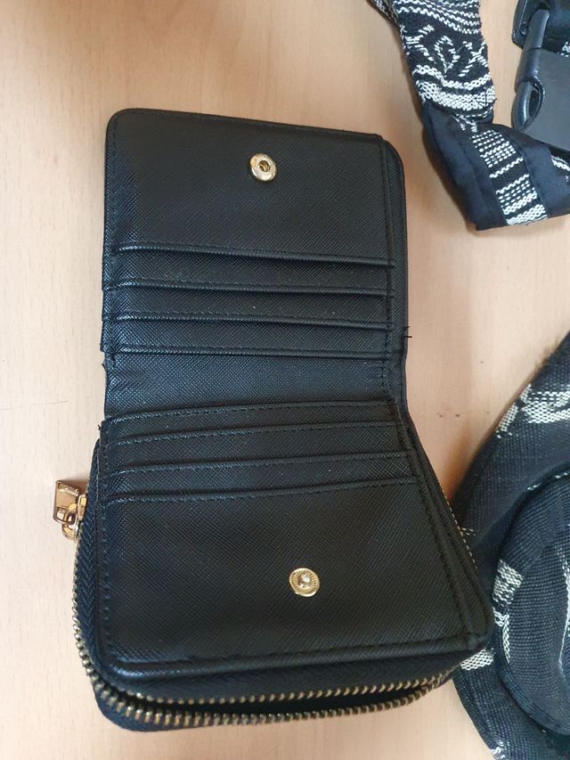 lote riñoneras y monedero