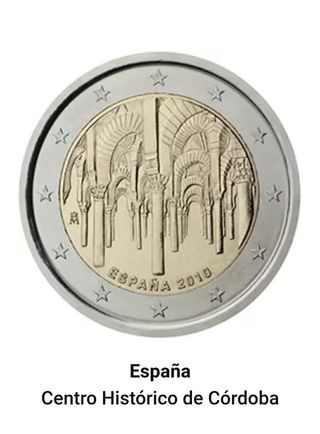 moneda 2 € conmemorativa Mezquita Córdoba Esp 2010