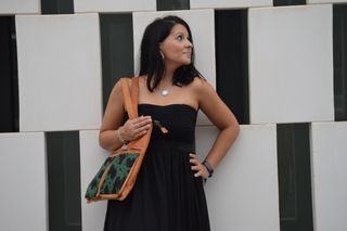 Bolso de piel auténtica con estampado de pelitos