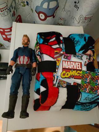 manta de Marvel más capitán américa