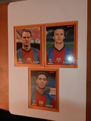 Lote 3 postales Rookies Barcelona 98-99