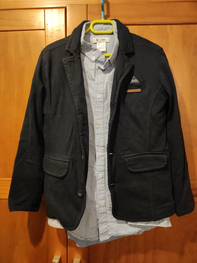 Americana azul marino de algodón talla 9 orchestra