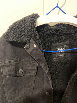Chaqueta Vaquera Negra Zara