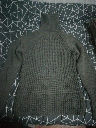 jersey talla L gris nuevo mujer cuello alto