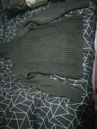 jersey talla L gris nuevo mujer cuello alto