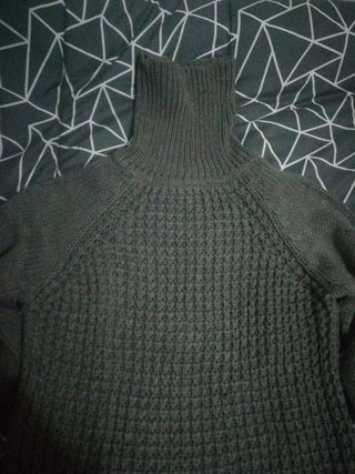 jersey talla L gris nuevo mujer cuello alto