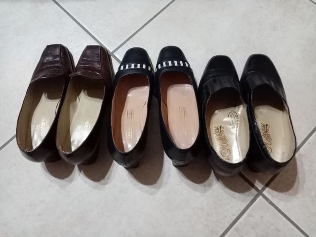 3 paia di scarpe in vera pelle