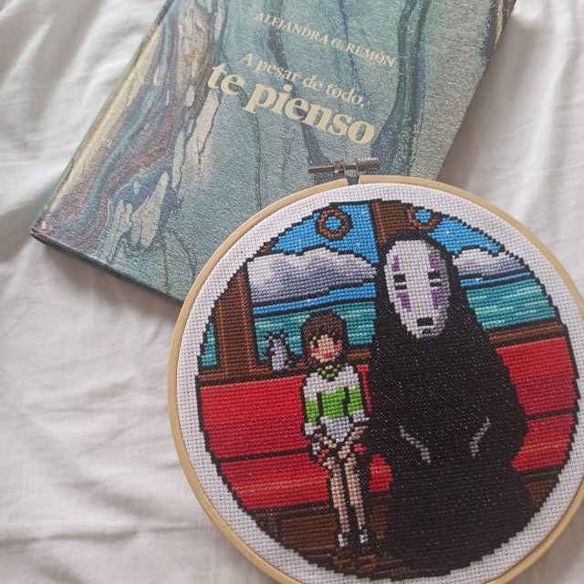 Bastidor bordado El viaje de Chihiro punto de cruz