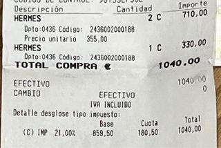 Cinturón + hebilla Hermès.