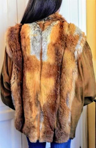 OFERTA ESPECIAL 
Chaquetón de zorro rojo y ante