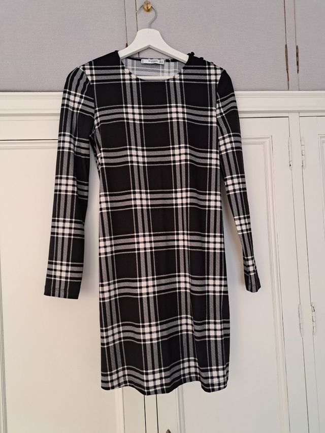 Vestido de cuadros Mango talla XS