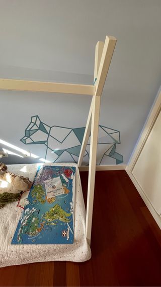 Cama para niños madera+colchón+funda colchon