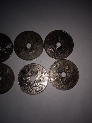 monedas de 25 centimos de 1927 Alfonso xlll.      