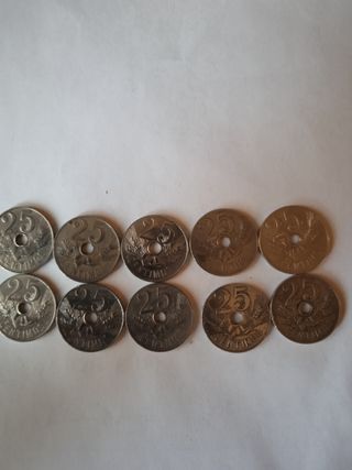 monedas de 25 centimos de 1927 Alfonso xlll.      