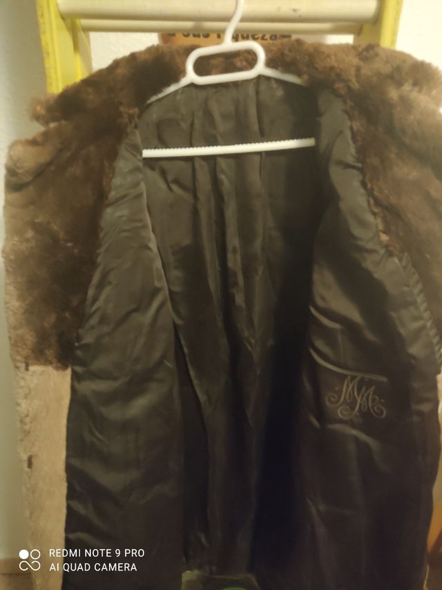 abrigo de piel de zorro auténtica