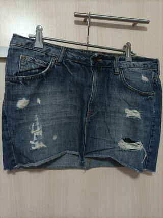 mini falda vaquera H&M