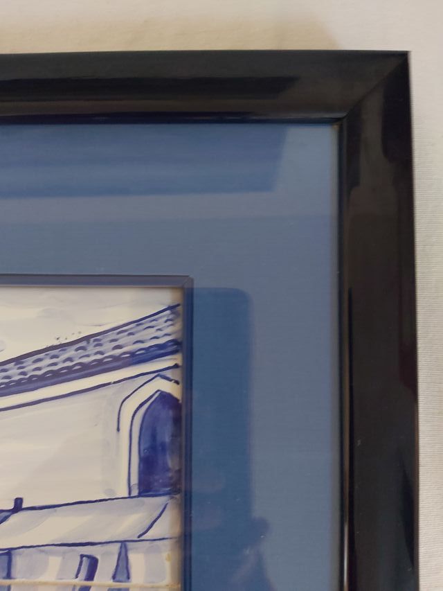 Cuadro 12 azulejos restaurantes Venecia enmarcados