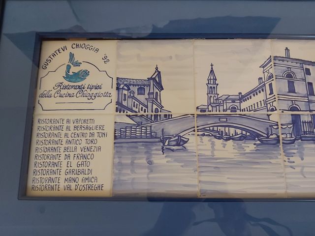 Cuadro 12 azulejos restaurantes Venecia enmarcados