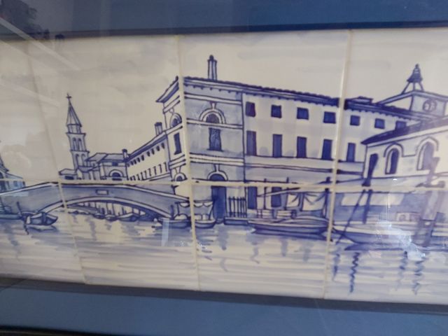 Cuadro 12 azulejos restaurantes Venecia enmarcados