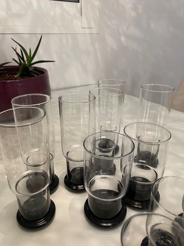 13 vasos sueltos vintage años 70