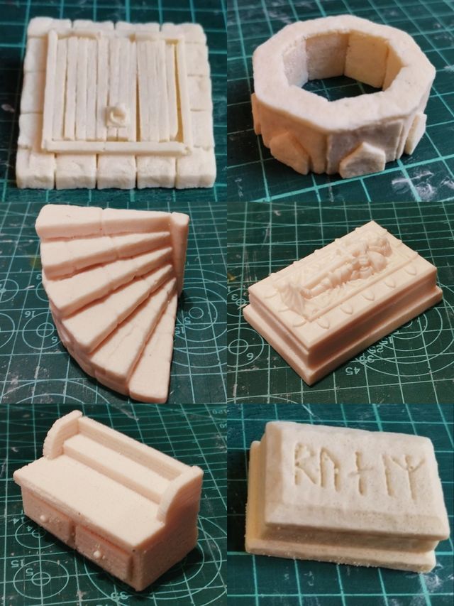 Escenografía para mazmorra sin pintar