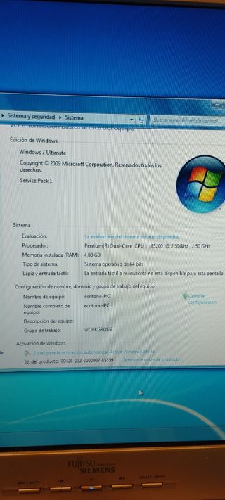 lote 2 ordenadores más pantalla