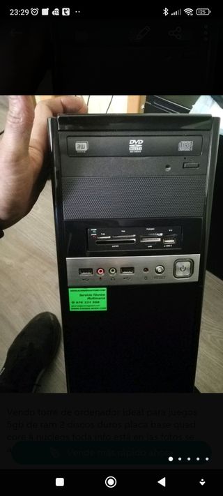 lote 2 ordenadores más pantalla