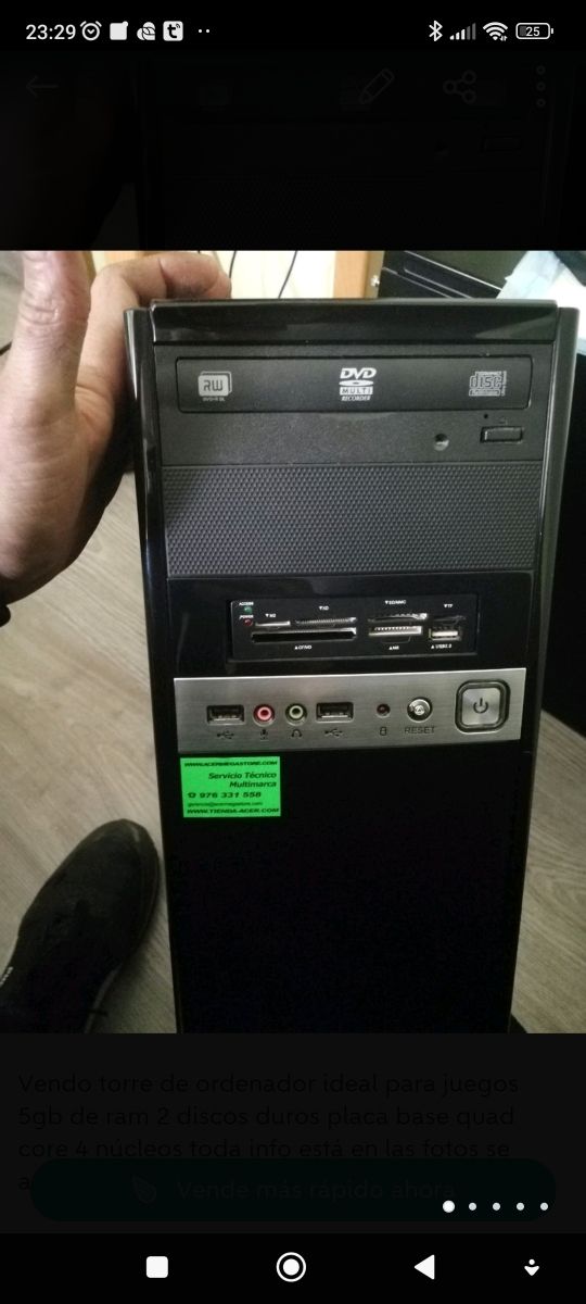 lote 2 ordenadores más pantalla