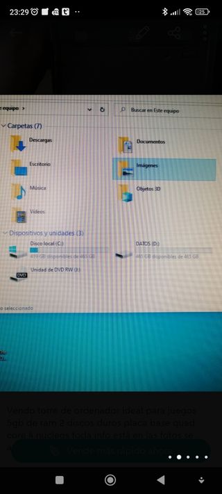 lote 2 ordenadores más pantalla