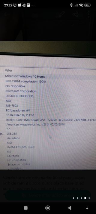 lote 2 ordenadores más pantalla