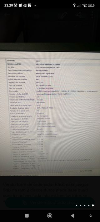 lote 2 ordenadores más pantalla