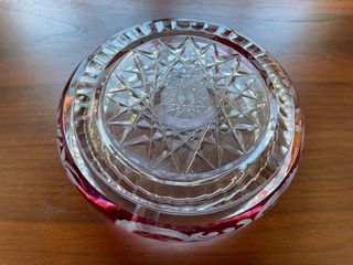 Cenicero cristal tallado