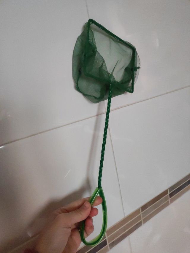 acuario con accesorios