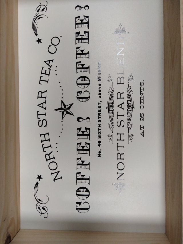 Bandeja cajón vintage para el cafe