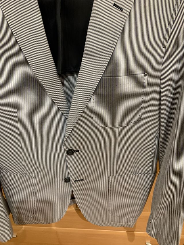 Americana hombre rayas