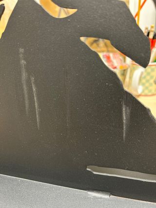 Escultura hierro corte cromada