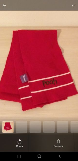 Sciarpa bambino Rossa Disney