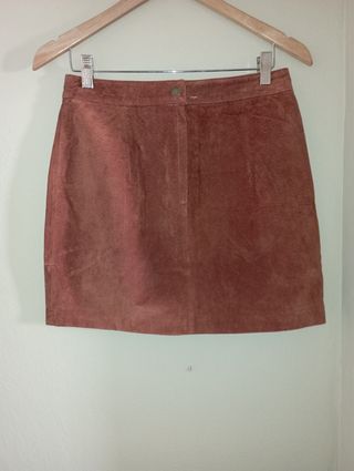 Falda Nueva Marrón de Piel de Forever21 
