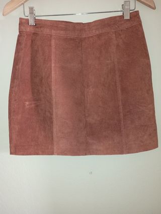 Falda Nueva Marrón de Piel de Forever21 