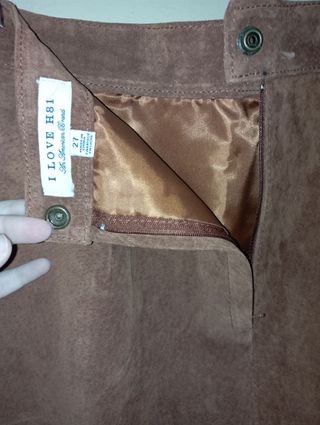 Falda Nueva Marrón de Piel de Forever21 