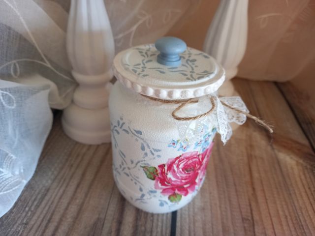 Tarro reciclado decorado