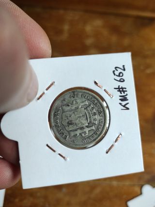 Monedas de plata del Gobierno Provisional 1869-187