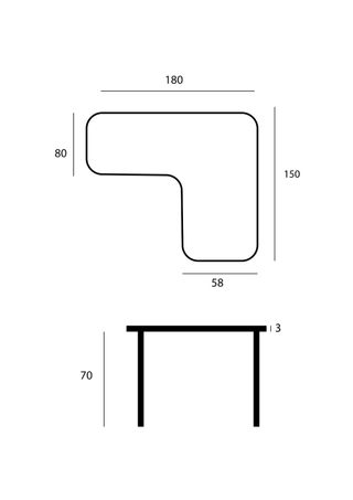 Escritorio (Mesa de despacho) en L