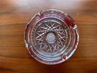 Cenicero cristal tallado