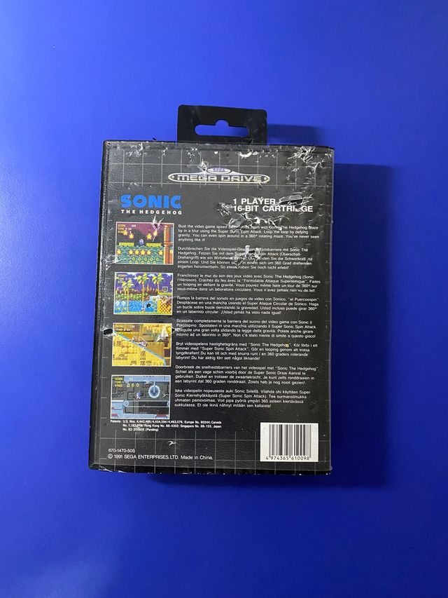 Sega Mega Drive Sonic The Hedgehog